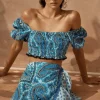 Agios Mini Wrap Skirt Grotto Blue