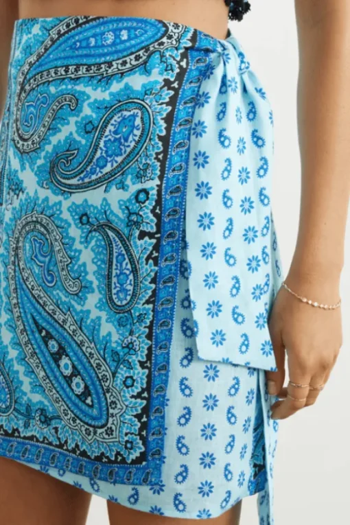 Agios Mini Wrap Skirt Grotto Blue
