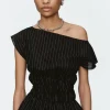 Aida Top Black Stripe