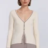 Aimee Combo Contrast Cardi Cream