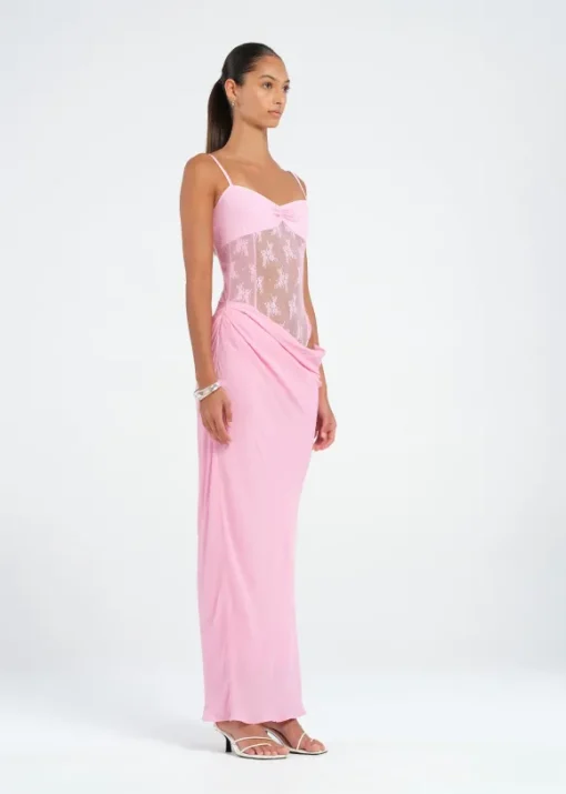 Akio Maxi Dress Peony Pink