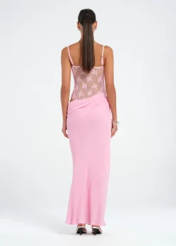 Akio Maxi Dress Peony Pink