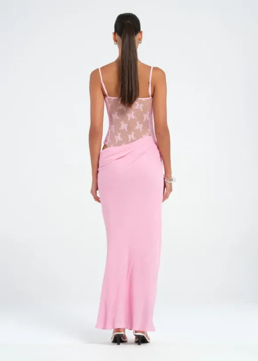Akio Maxi Dress Peony Pink