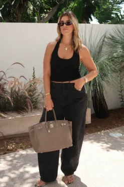 Bella Halter Tank Black