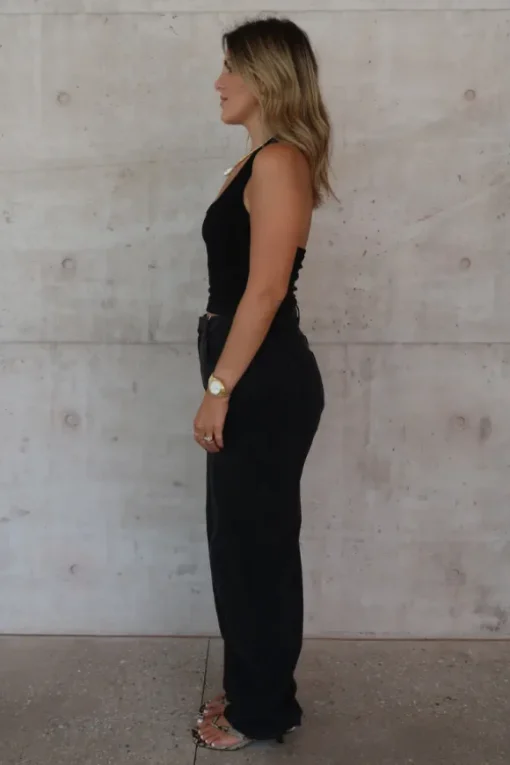 Bella Halter Tank Black