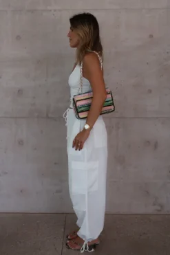 Bella Halter Tank White