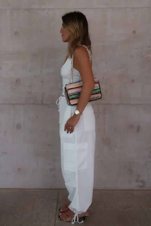 Bella Halter Tank White