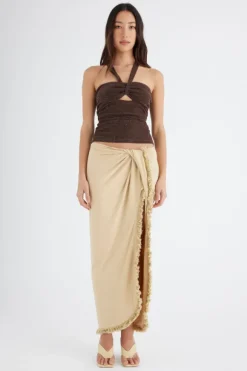 Bernie Fringe Skirt Butter
