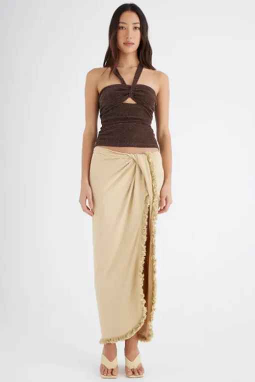 Bernie Fringe Skirt Butter