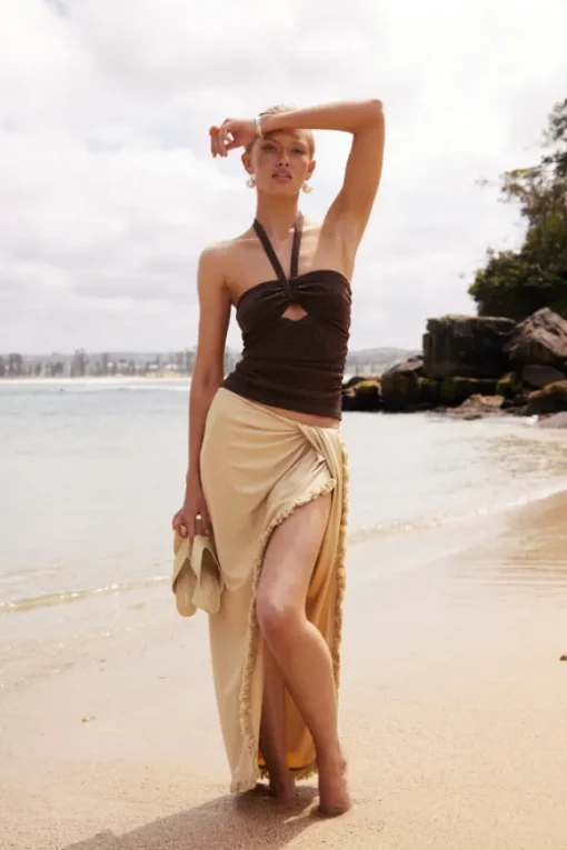 Bernie Fringe Skirt Butter