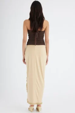 Bernie Fringe Skirt Butter