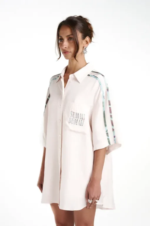 Big Shirt With Stripe Cream/Viceroy Stripe