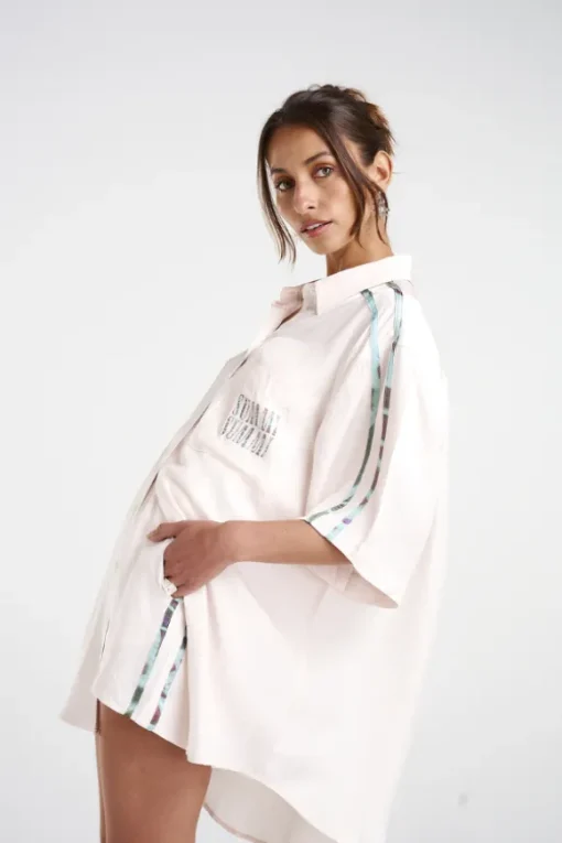 Big Shirt With Stripe Cream/Viceroy Stripe