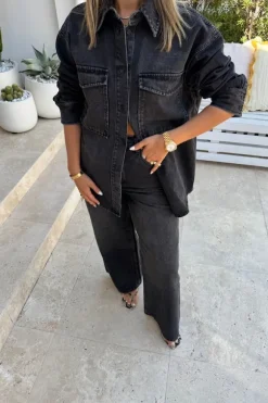 Blanca Denim Shirt Soft Black