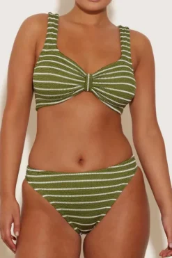 Bonnie Bikini Metallic Moss/White