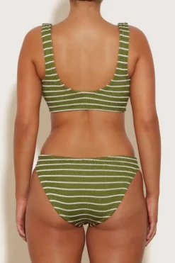 Bonnie Bikini Metallic Moss/White