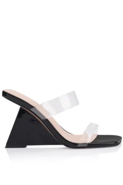 Brooke Wedge Black Patent