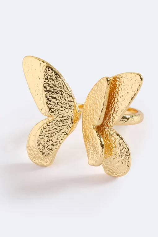 Butterfly Effect Rings Gold Fearless Finish