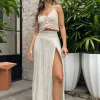 Calypso Skirt Ecru/Gold