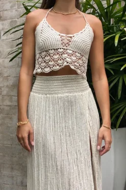 Calypso Skirt Ecru/Gold