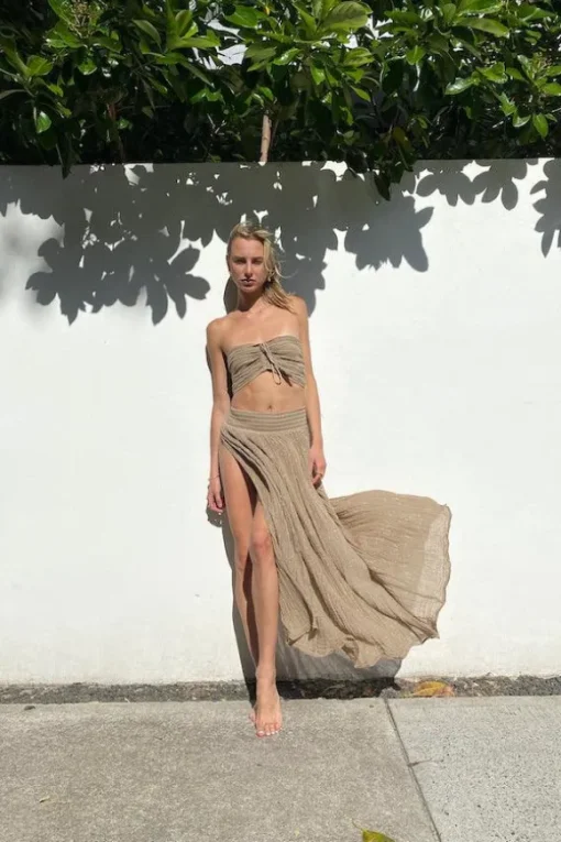 Calypso Skirt Mocha/Gold
