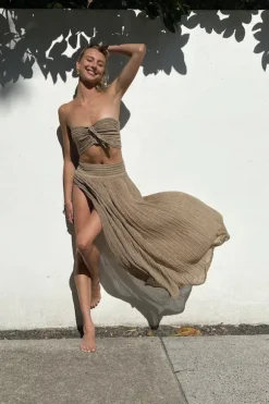 Calypso Skirt Mocha/Gold