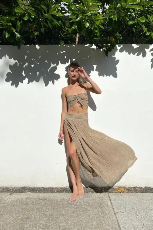 Calypso Skirt Mocha/Gold