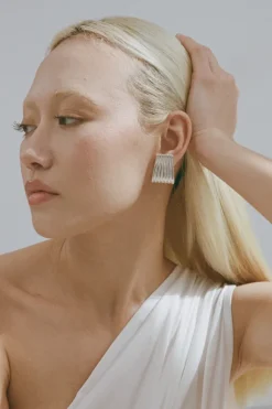 Caterpillar Earrings Silver