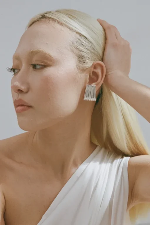Caterpillar Earrings Silver