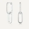 Celine Earrings Silver Pavé