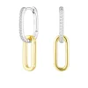 Celine Earrings Silver Pavé/Gold