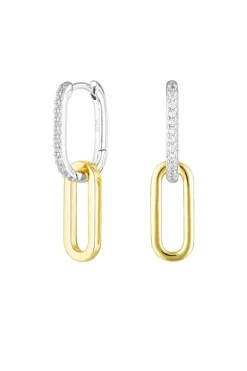 Celine Earrings Silver Pavé/Gold