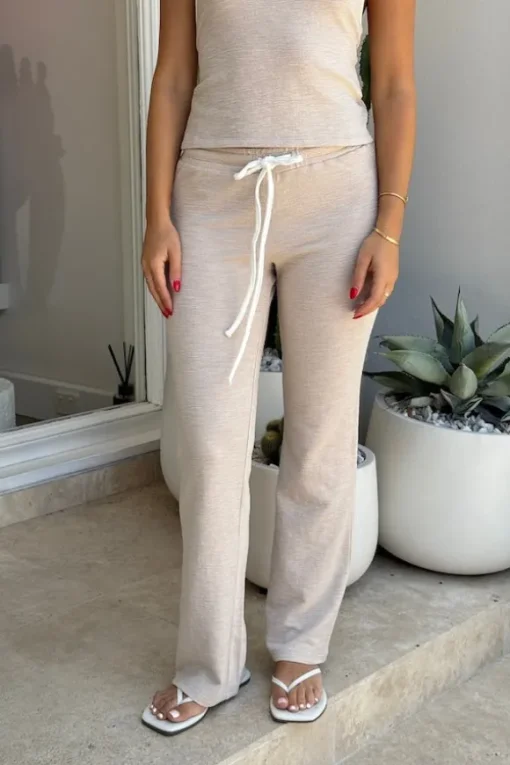 Charlie Pant Sand/White