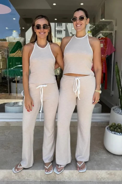 Charlie Pant Sand/White