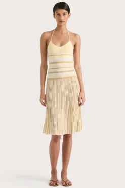 Citara Halter Top Butter Stripe