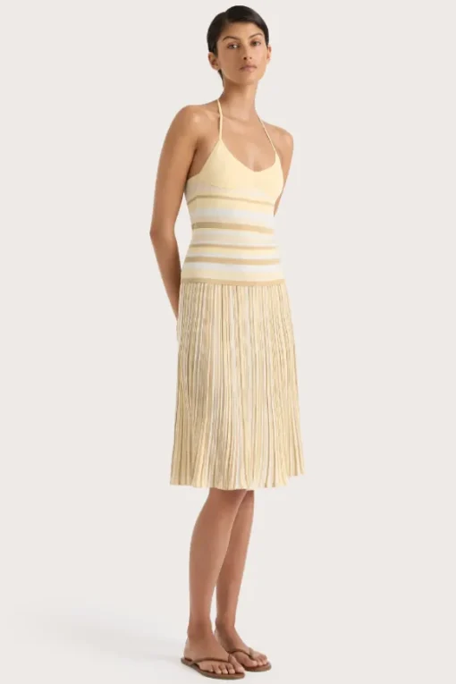Citara Halter Top Butter Stripe