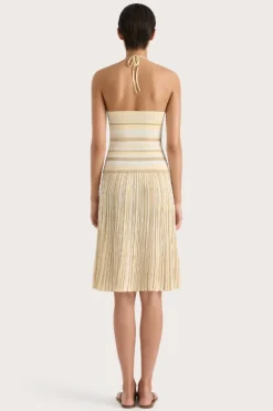 Citara Halter Top Butter Stripe