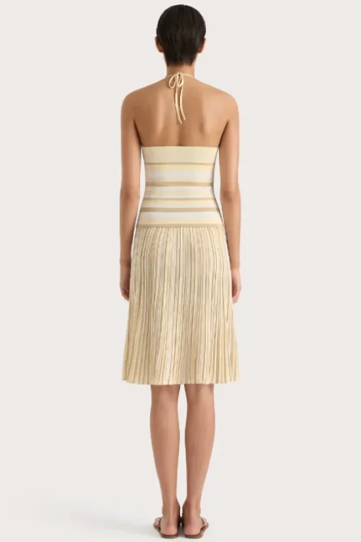 Citara Halter Top Butter Stripe