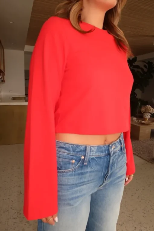 Claudia Long Sleeve Top Red