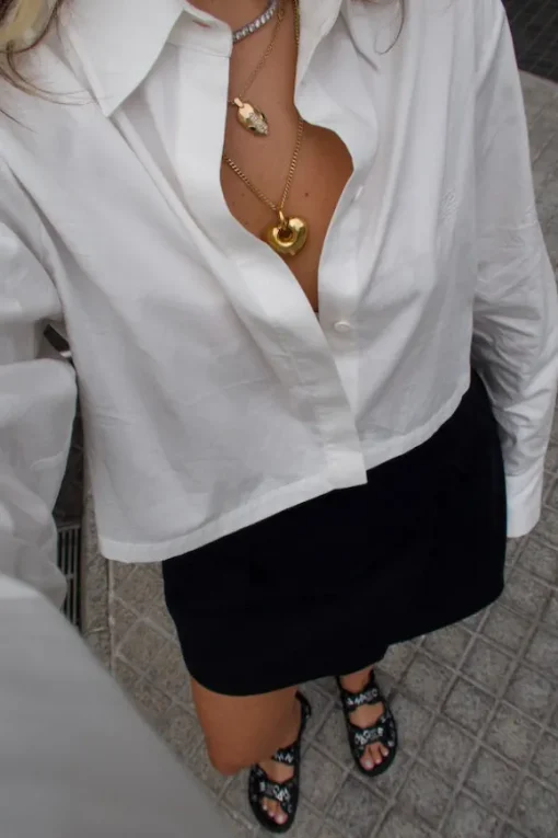 Colorado Cropped Shirt White