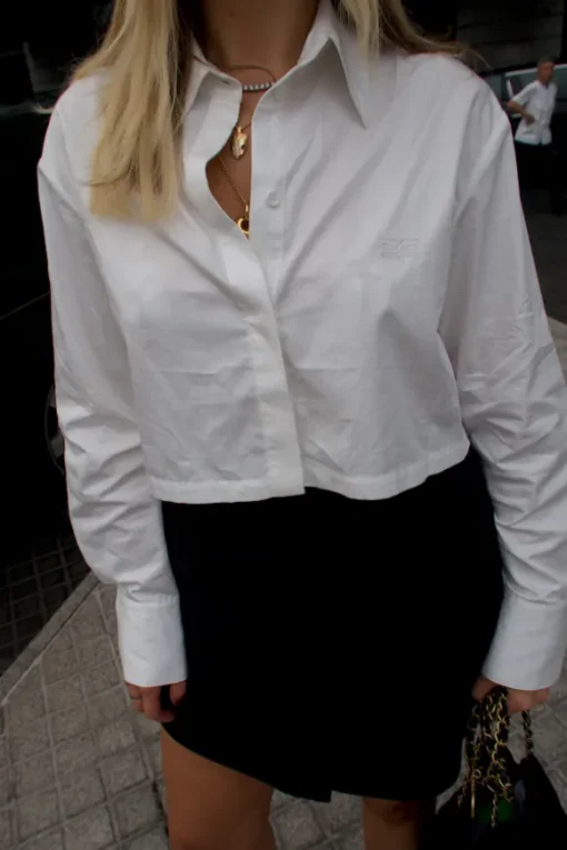 Colorado Cropped Shirt White