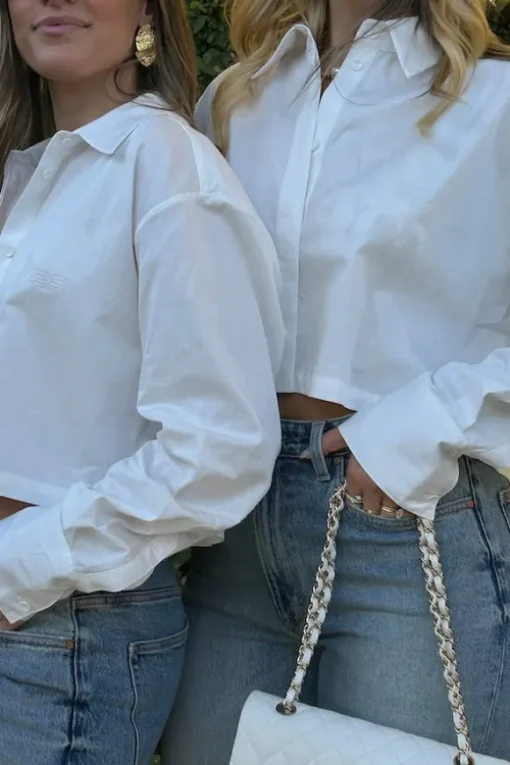 Colorado Cropped Shirt White