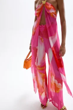 Coral Drape Top Wildflower