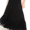 Crochet Midi Skirt Black