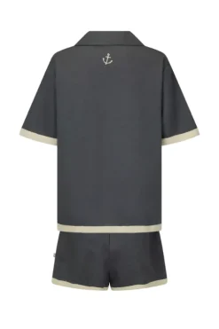 Del Mar Shirt Set Charcoal