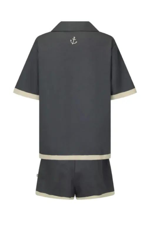 Del Mar Shirt Set Charcoal