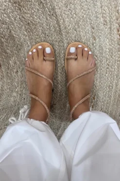 Diamonte Strappy Sandal Tan