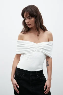 Eisley Sleeveless Bodysuit White