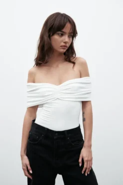 Eisley Sleeveless Bodysuit White