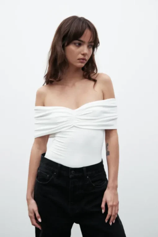 Eisley Sleeveless Bodysuit White